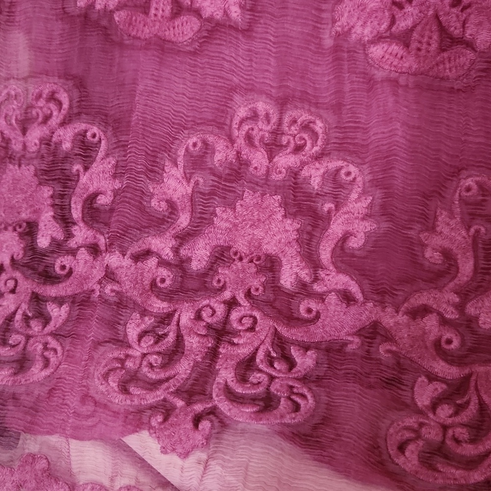 Soft Surroundings Hermosa Silk Tunic Dress P Large Plumberry Holidays Luxury - Picture 15 of 16